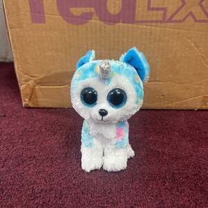 Ty Beanie Boos Helena the Unicorn Husky Dog, 6 inch